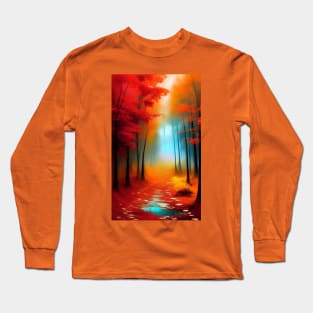 Surreal autumn landscape Long Sleeve T-Shirt